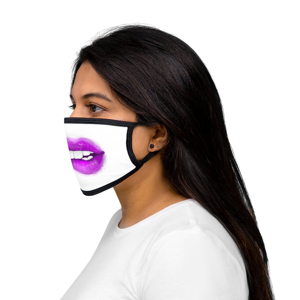 Purple Lip Bite Face Mask