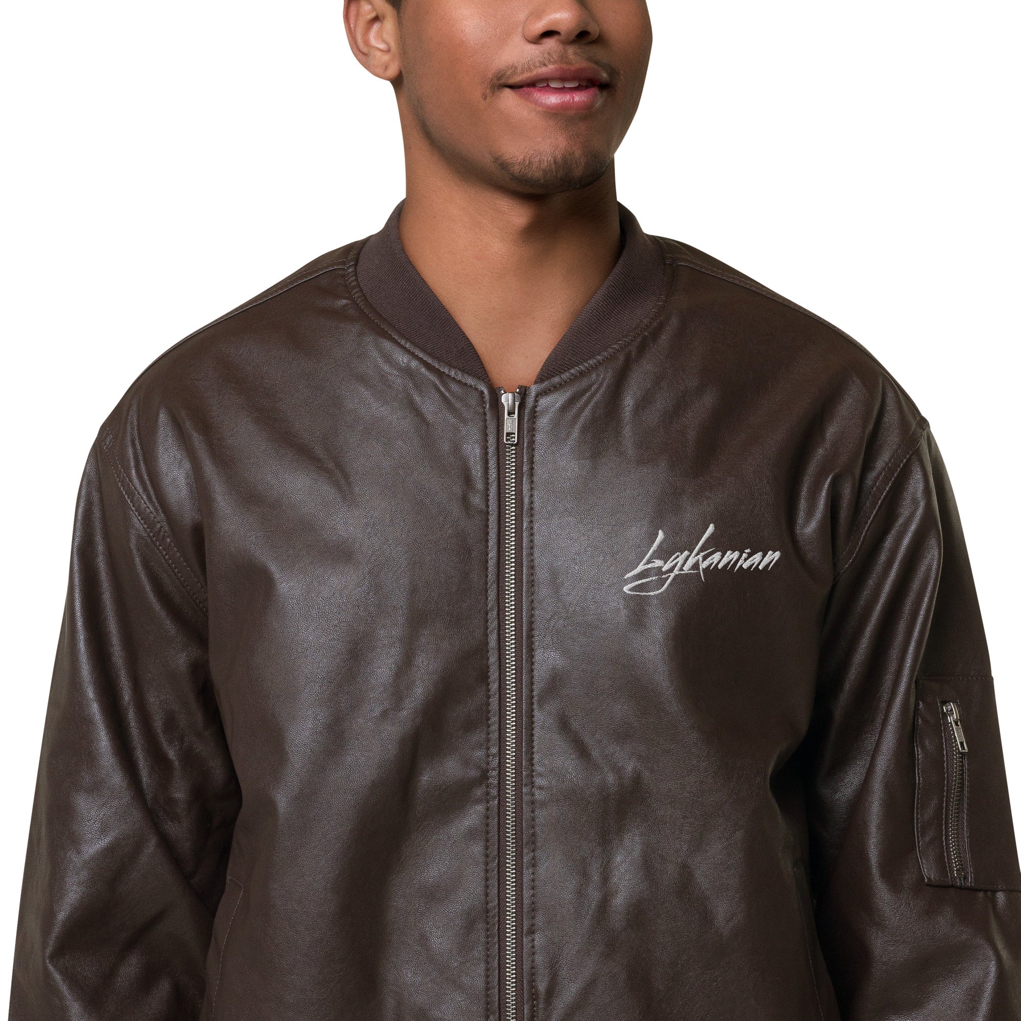 Leder-Bomberjacke