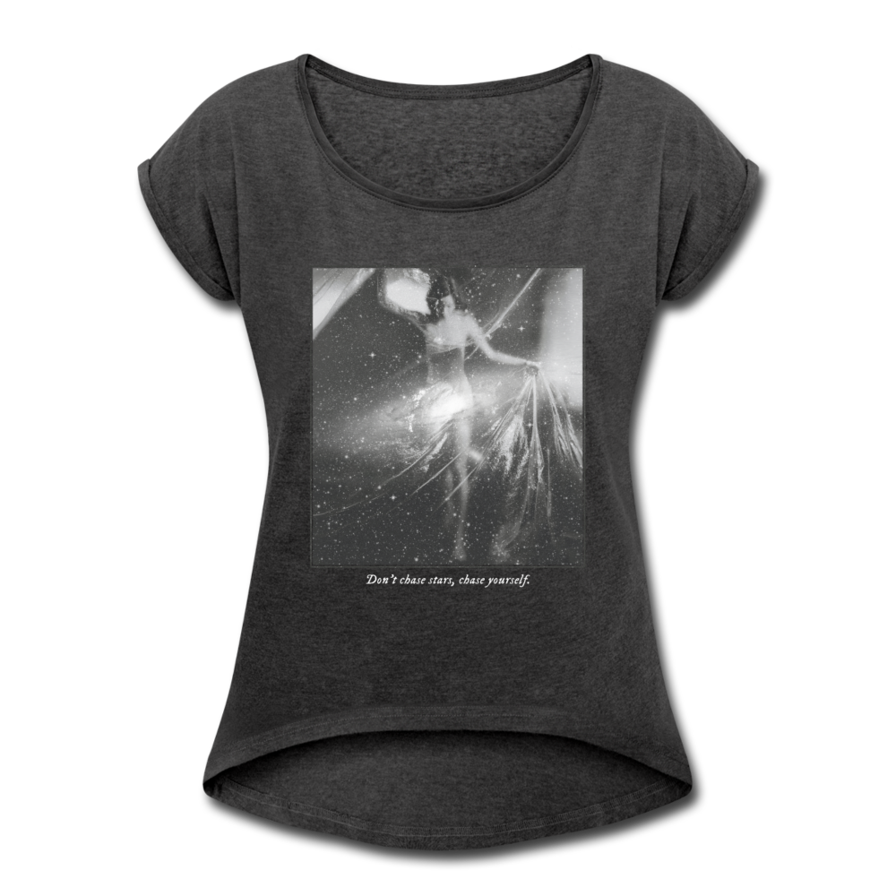 Star chasing Tee - Schwarz meliert