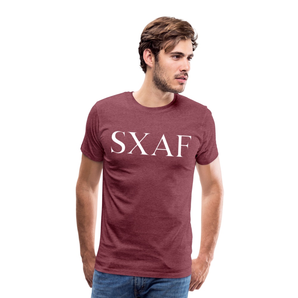SXAF Premium T-Shirt - Bordeauxrot meliert
