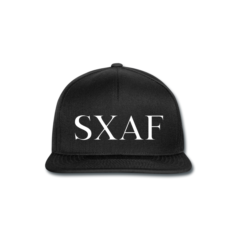 SXAF Snapback Cap - Schwarz/Schwarz