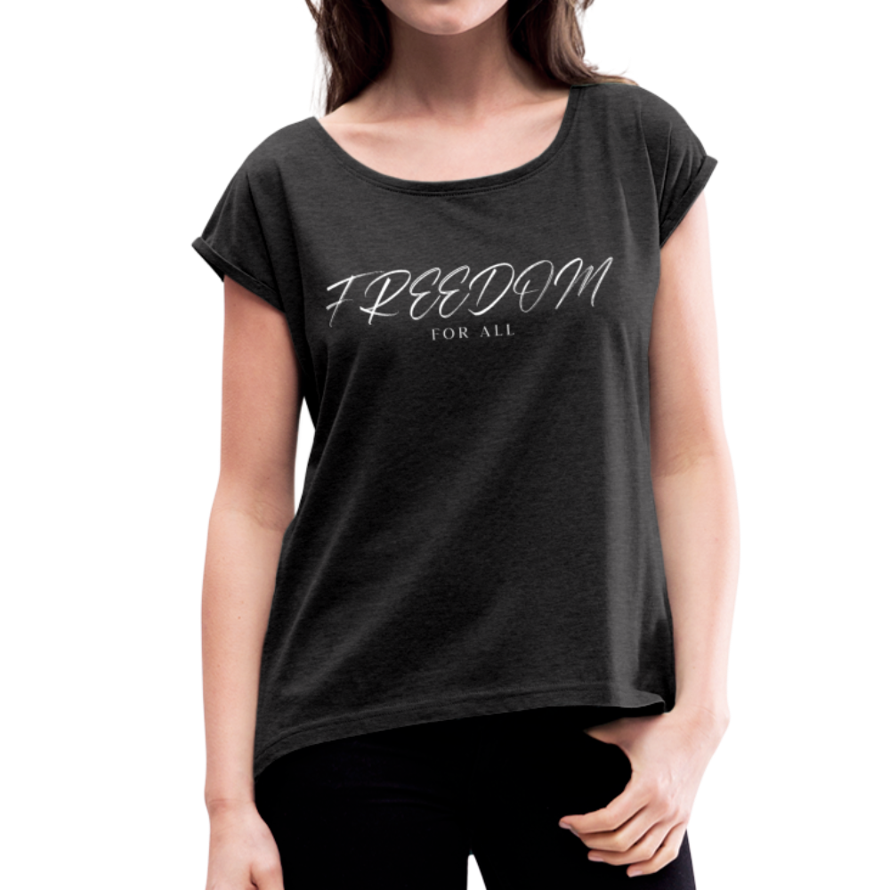 Freedom Shirt Girls - Schwarz meliert