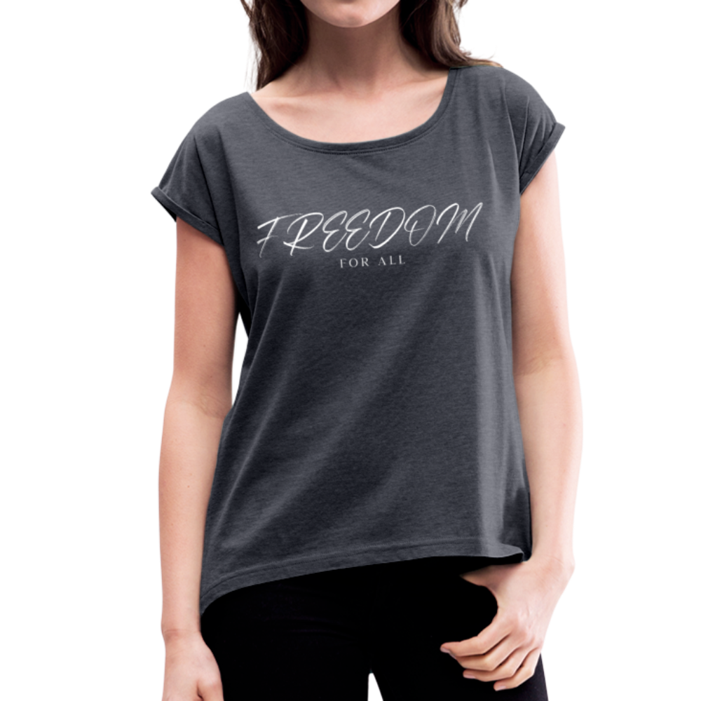 Freedom Shirt Girls - Navy meliert