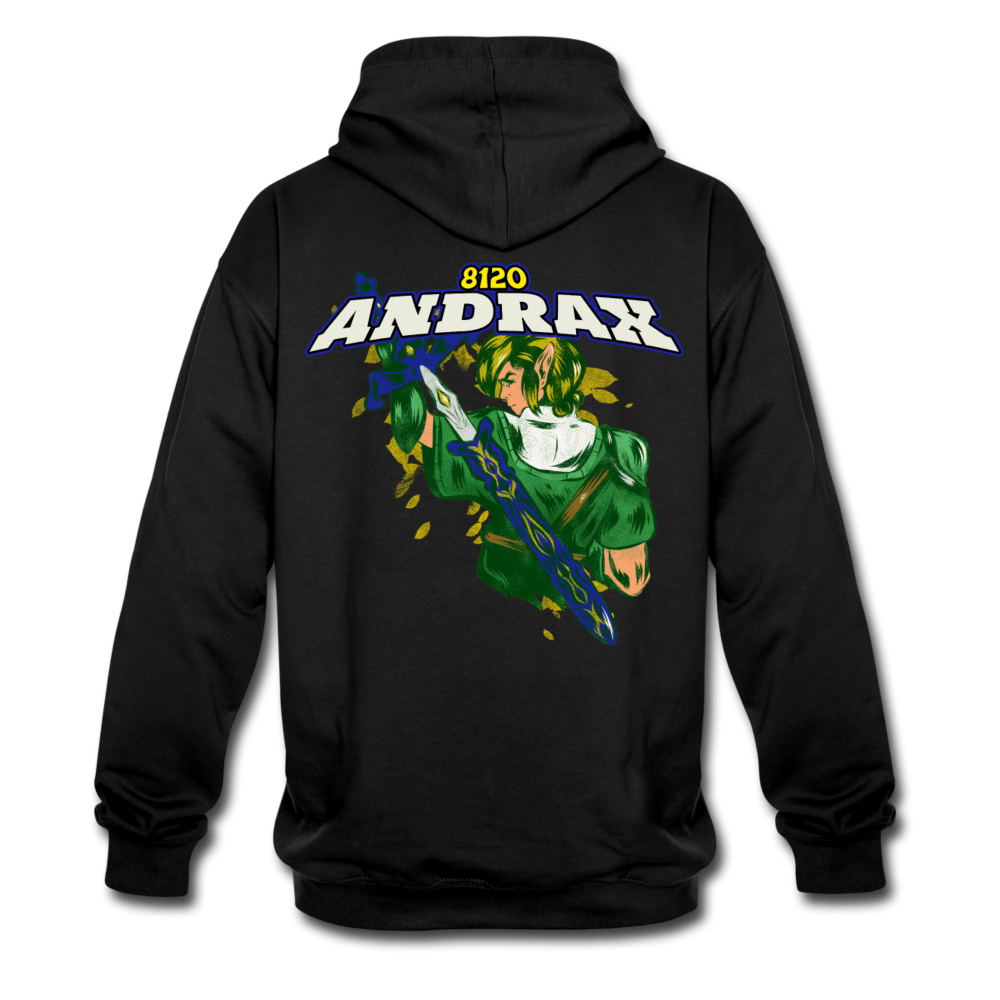 Andrax 8120 Kontrast-Hoodie - Schwarz/Gold