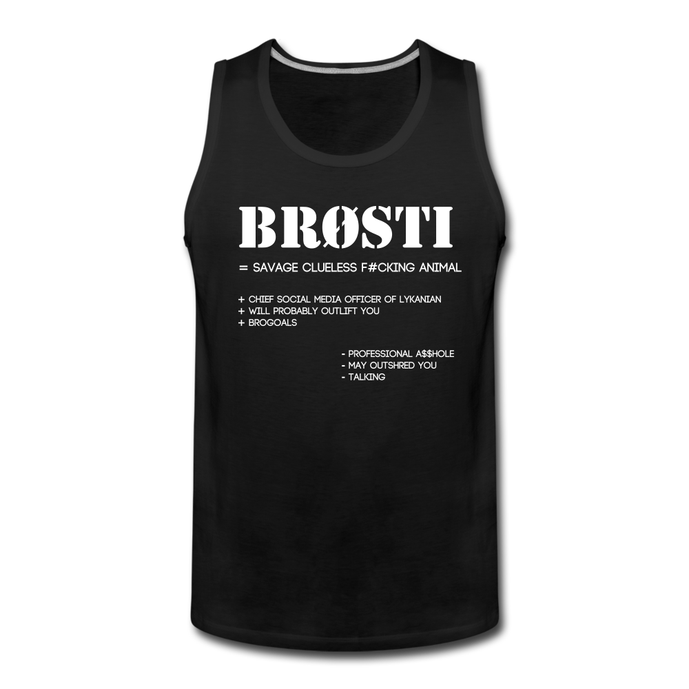 brosti Männer Premium Tank Top - Schwarz