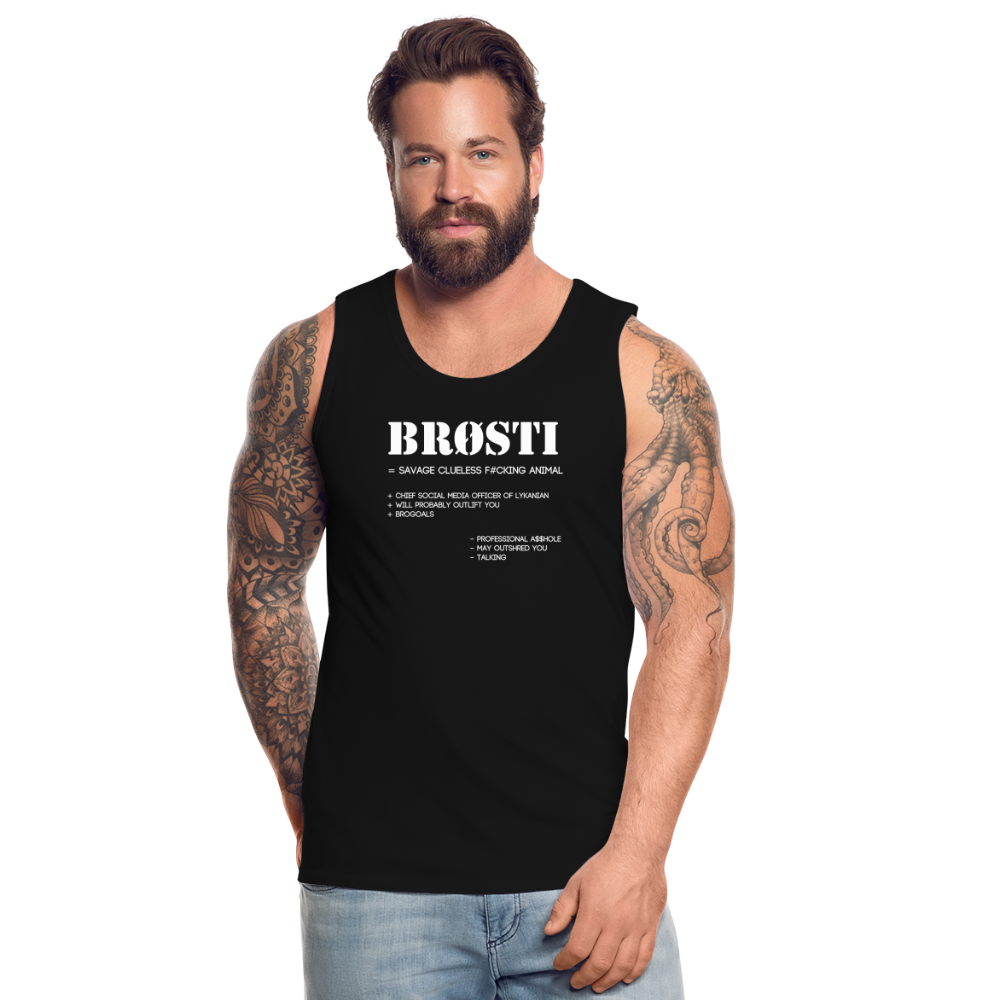 brosti Männer Premium Tank Top - Schwarz