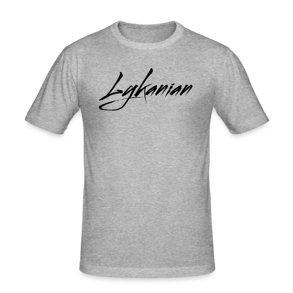 Slim Fit T-Shirt Signature - Grau meliert