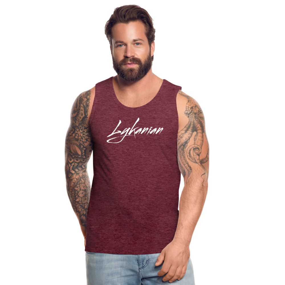 Männer Signature Tank Top - Bordeauxrot meliert