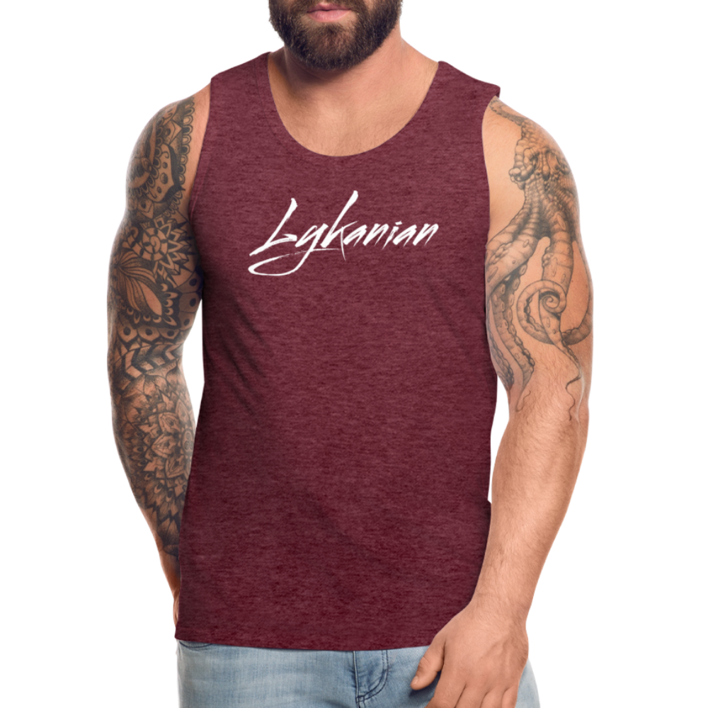 Männer Signature Tank Top - Bordeauxrot meliert