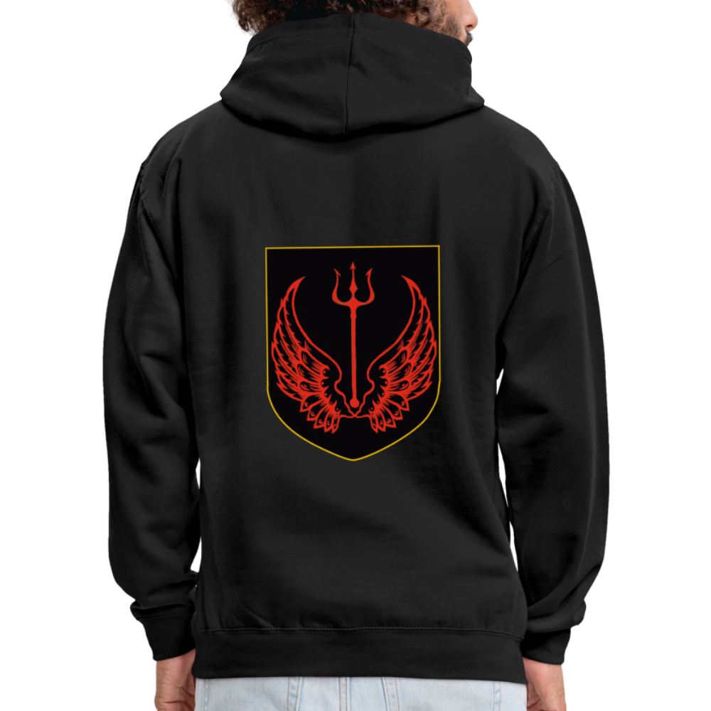 Frankiaten Kontrast-Hoodie - Schwarz/Rot