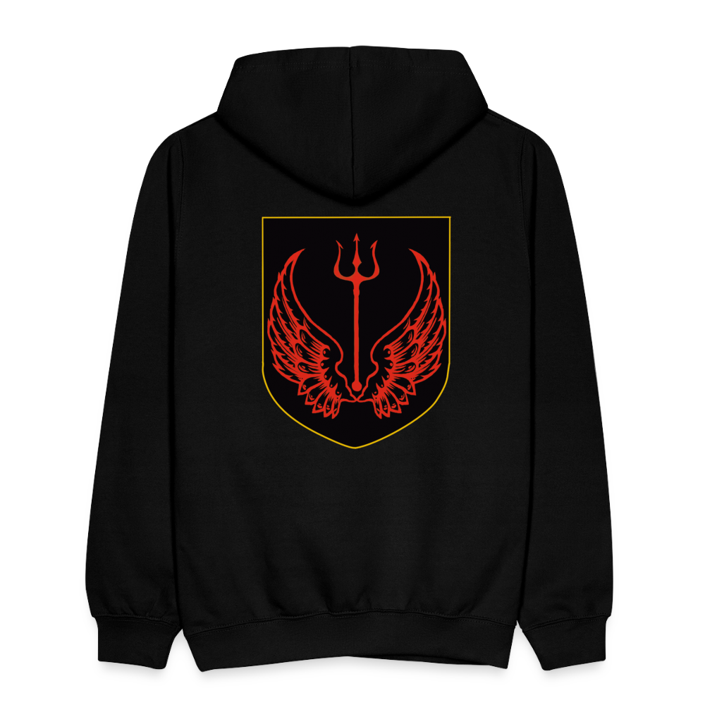 Frankiaten Kontrast-Hoodie - Schwarz/Rot