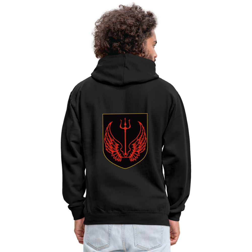 Frankiaten Kontrast-Hoodie - Schwarz/Rot
