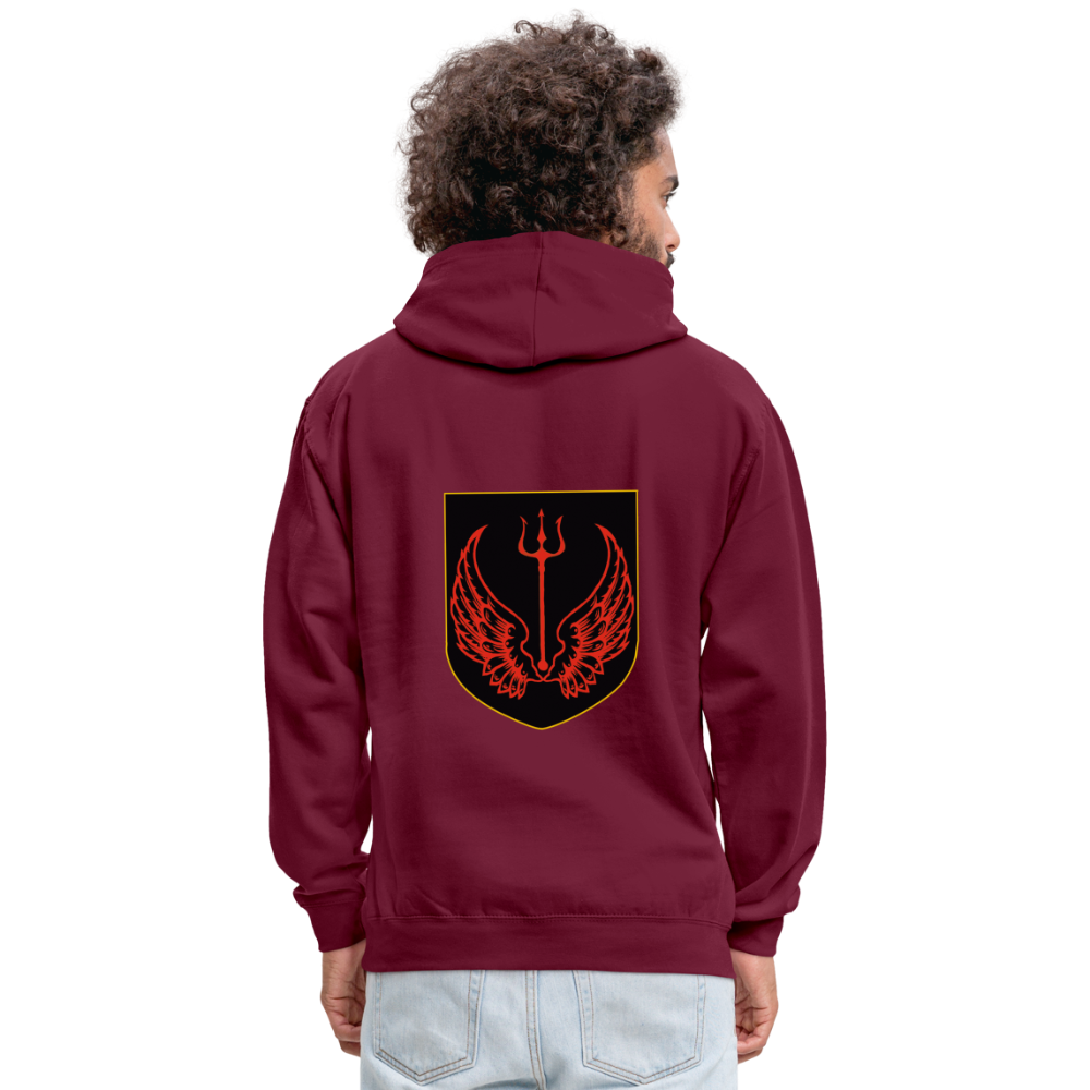 Frankiaten Kontrast-Hoodie - Weinrot/Anthrazit
