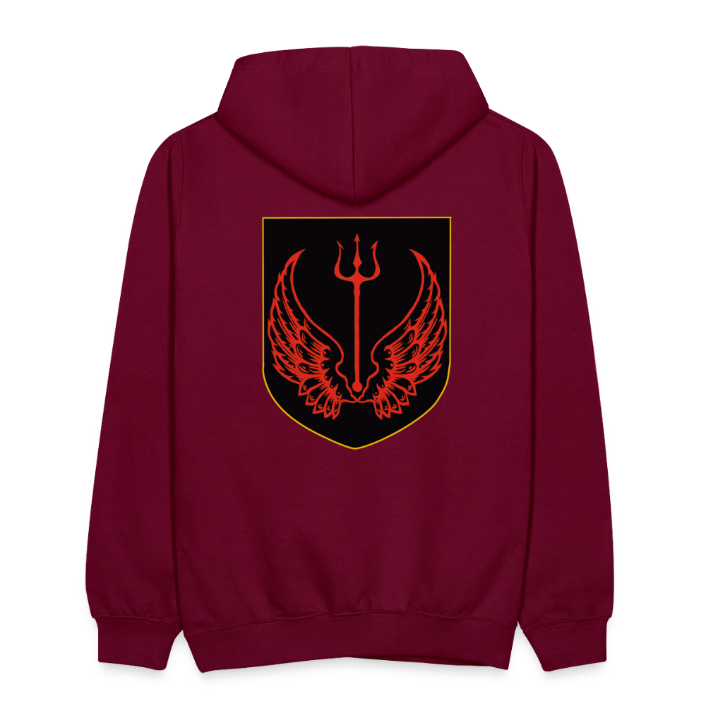 Frankiaten Kontrast-Hoodie - Weinrot/Anthrazit